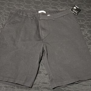 Dickies Women's Black Flat Front Shorts